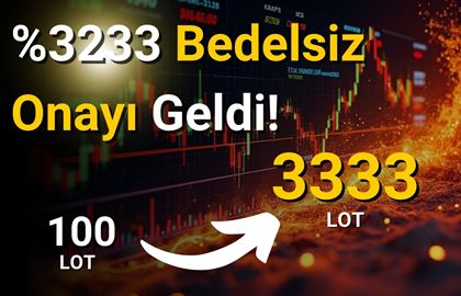 100 Lot 3333 Lot Olacak! %3233 Bedelsiz Artış!