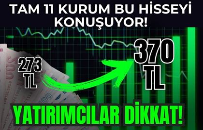 11 Kurumdan Çarpıcı Yükseliş Tahmini: 273 TL’den 370 TL’ye Büyük Hedef!