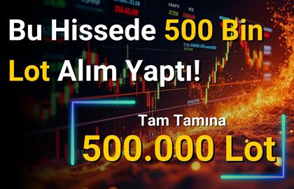 Bir Yatırımcı Bu Hissede 500 Bin Lot Aldı!