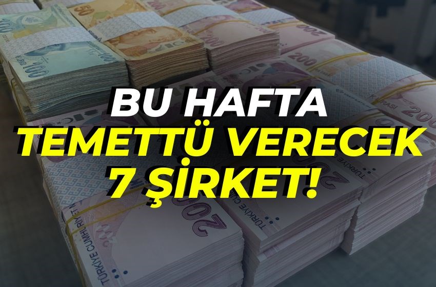 Bu Hafta Temettü Verecek 7 Şirket!