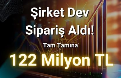 Şirket 122 Milyon TL Tutarında Dev Sipariş Aldı!