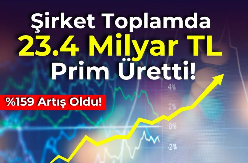 Şirket Toplamda 23.4 Milyar TL Prim Üretti! Artış %159 Oldu!