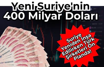 Suriye Yeniden İnşa Edilirken Türk Şirketlerine Yönelik 400 Milyar Doların Kapıları Açılıyor