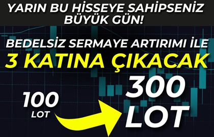 YARIN BU HİSSEYE SAHİPSENİZ BÜYÜK GÜN! 3 KATINA ÇIKIYOR!